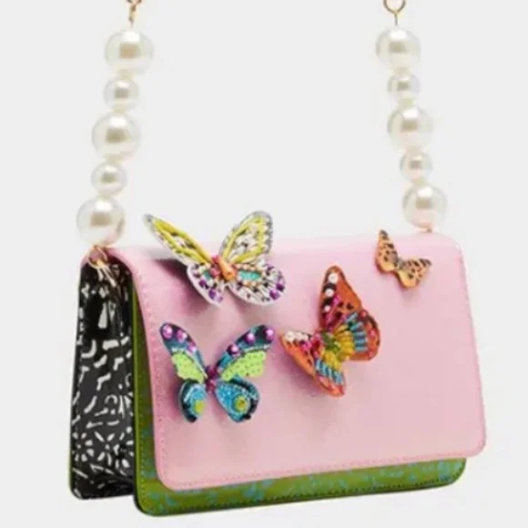 Betsey Johnson Butterfly Crossbody Pink Multi - Picture 1 of 10